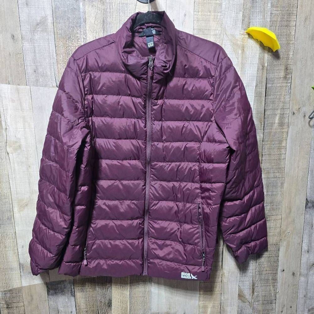 EDDIE BAUER PURPLE DOWN 650 PUFFER JACKET COAT XXL OUTDOOR WINTER SKI SNOW